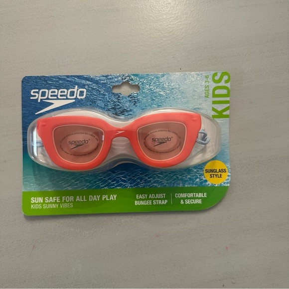 Speedo Sunny Vibes Goggle Features Sunglass Style Anti-Fog Kids Ages 3-6 NWT - Picture 2 of 6